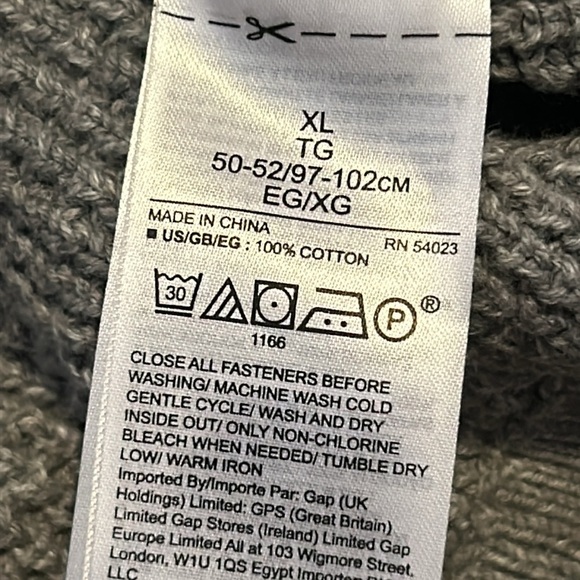 Gap Men’s Gray Sweater Size XL - Picture 4 of 4